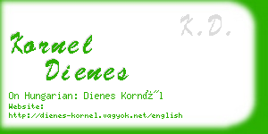 kornel dienes business card